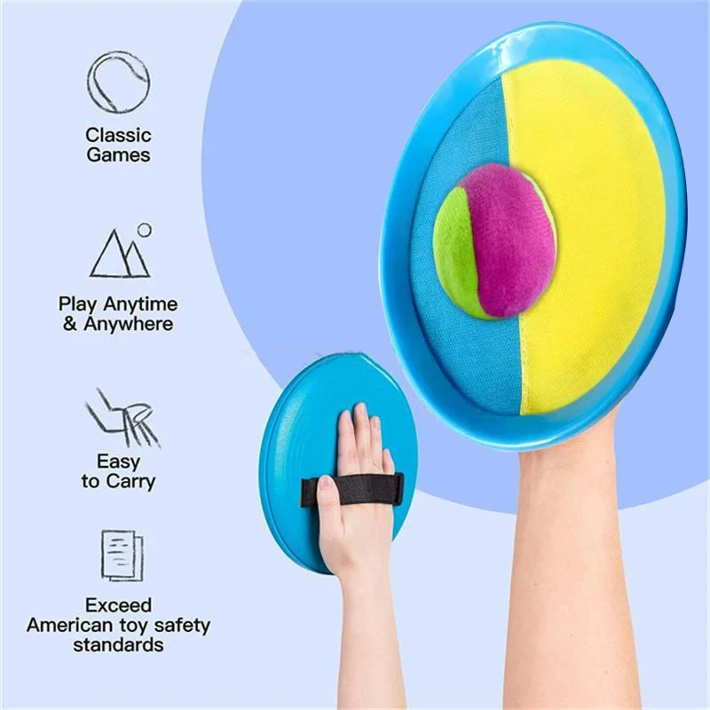 Outdoor Sport Toys Plastic Beach Racket Catch Paddle Outside Game Toss and Catch Velcro-s Ball Perfect Beach Playground Sets