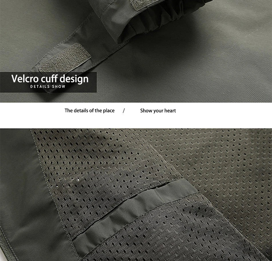 Beach Camp Winter Jacket Fashion Coat Hoodies Camping Hiking Jacket Men's Casual Waterproof Jacket Windbreaker Men Outerwear Men's Clothes