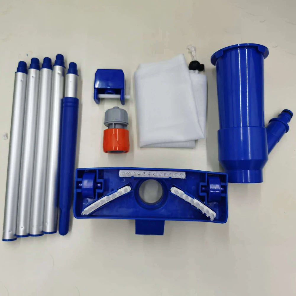 Beach Camp Swimming Pool Vacuum Cleaning Tool Pool Vacuum Cleaner Set for Spring Outdoor Cleaning Skimmer Brush Pool Tool with EU US Plug