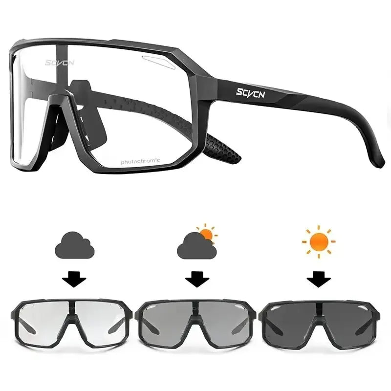 Beach Camp Cycling Glasses Photochromic Sunglasses Men Women Mountain Bike Road Eyewear New Bicycle Riding Outdoor Sports Hiking Goggles