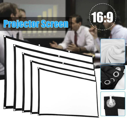 Beach Camp 16:9 Simple Projector Curtain 60/72/84/100/120/150 inch Portable HD Display Screen Home Cinema Theater Movie Home Outdoor Office