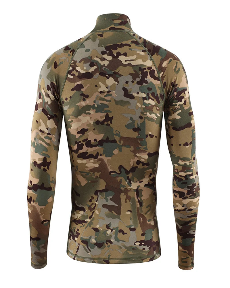 Beach Camp New Outdoor Sports Underwear Camo Training Long-Sleeved Tops + Pants Suit Fitness Camping Army Hiking Hunting Underwear Clothes