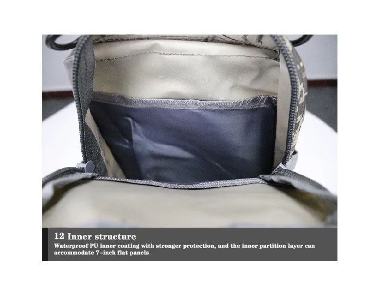 Men's outdoor crossbody bag, hiking camping equipment, hiking sports travel backpack, shoulder bag