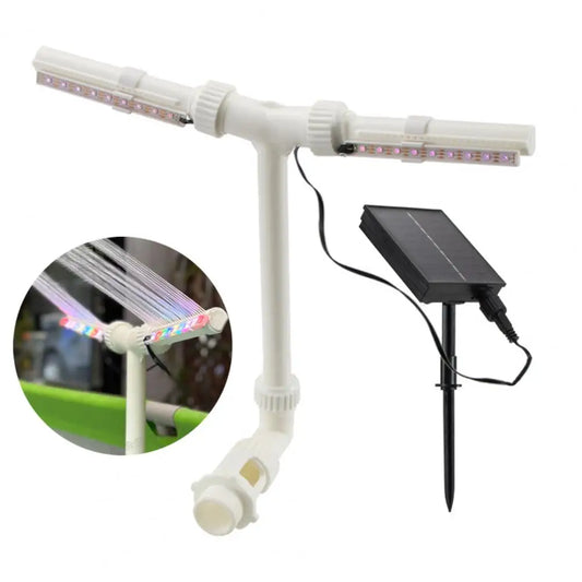 Beach Camp Pool Fountain with Lights for Inground and Above Ground Pools Dual Spray Adjustable Sprinkler Pool Waterfall with Remote Control