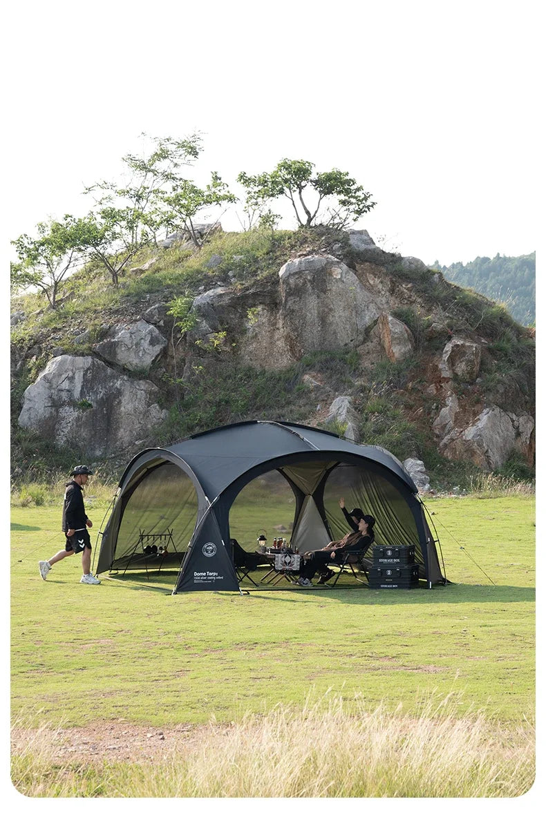 Beach Camp 8-10 person Camping Dome Tents Outdoor Dome Tarp or Accessor Garden Big Canopy Beach Awning Waterproof Tent Picnic Pergola Tent