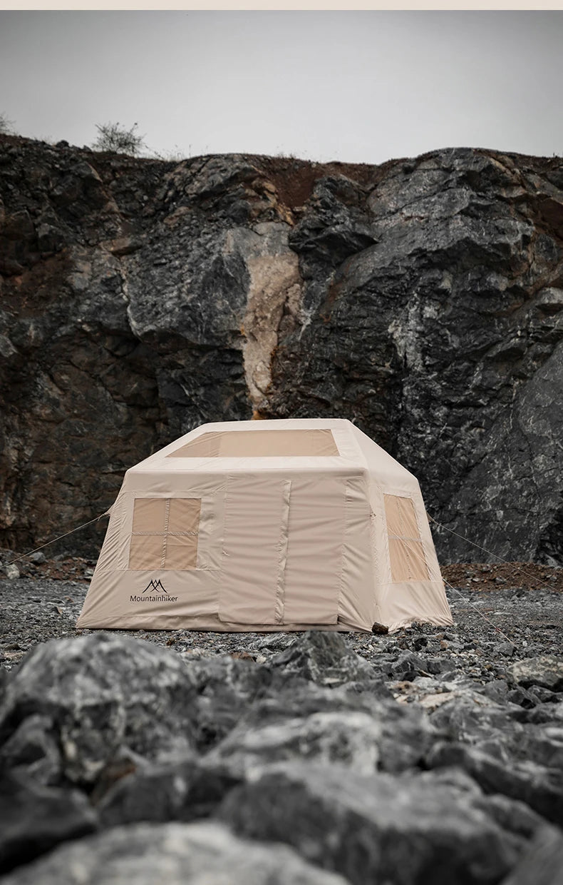 Beach Camp Outdoor Camping 3-4 Person Portable Waterproof Family Awning Beach Tent Quick Opening Fishing Tent Picnic Park Anti-UV Shade