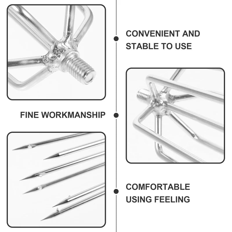 Spearing Tool Barb Fishing Outdoor Tackle Professional Spearfishing Metal Fishgig Lantern Fork