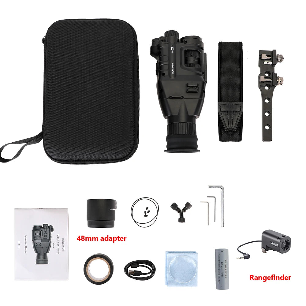 Beach Camp CY789 Night Vision Scope 1920p HD Night Vision Riflescope Monocular 940nm Infrared Hunting Night Vision Sight Cameras