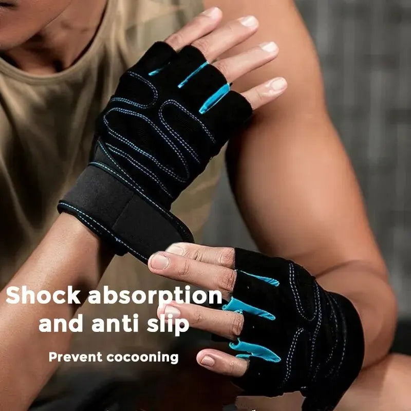 Beach Camp Cycling Gloves Gloves Half Finger Gloves Anti-Slip Shock-Absorbing Breathable Glove for Fitness Cycling Outdoor Sports Unisex