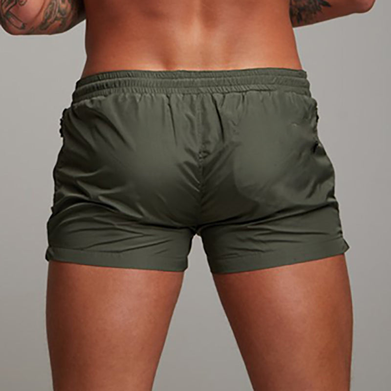 Beach Camp Men's Swimsuit Swim Shorts Summer Casual Beach Board Shorts   for Men Quick Dry Running Surf Fitness Gym Shorts Zipper Pocket