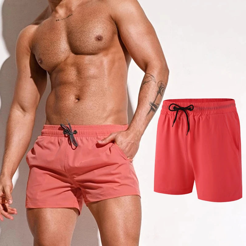 Beach Camp Men Swimming Shorts Summer Trunks Swimwear Quick Dry Board Short Pant Bathing Suit Sport Swimsuit Surfing Beach Swim Shorts Men