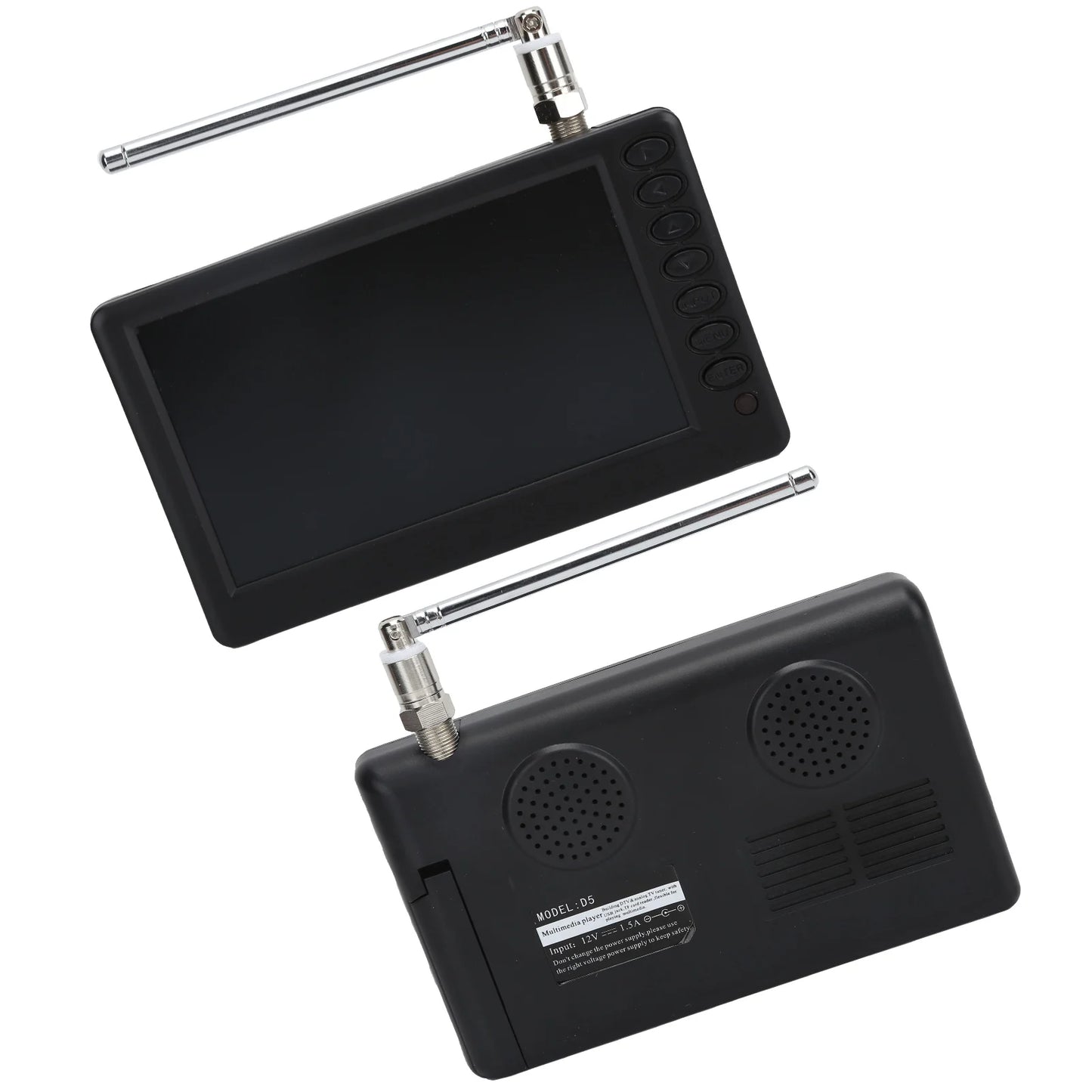 Beach Camp Digital Television 5 Inch Digital Television ATSC TV Portable Digital TV for Car Camping Kitchen Portable Digital TV