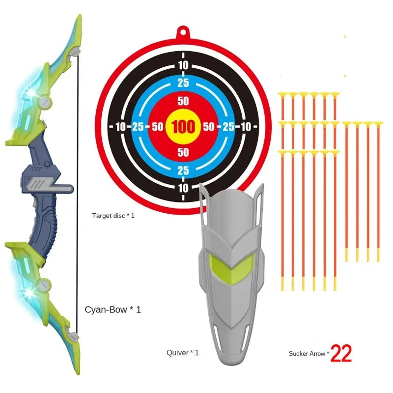 Bow and Arrows for Children Kids Archery Bow Practice Recurve Bow Outdoor Sports Game Hunting Shooting Toy Boys Gift Bow Kit Set
