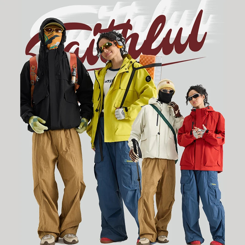 Beach Camp Outdoor Women's Waterproof Jacket Mountain Climbing Workwear Windbreaker Men Loose Fit Windproof Spring Autumn Vibe Hiking Coat