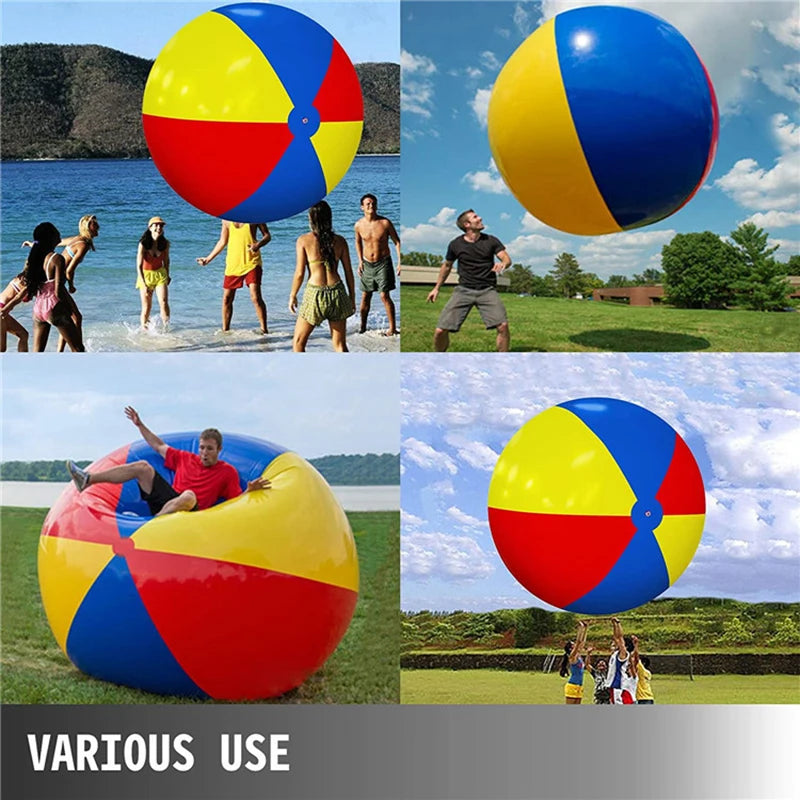 Beach Camp 2025 New Fun Toys Giant Inflatable Pool Beach Thickened PVC Sports Ball Outdoor Water Games Party Toy Children'S Birthday Gifts