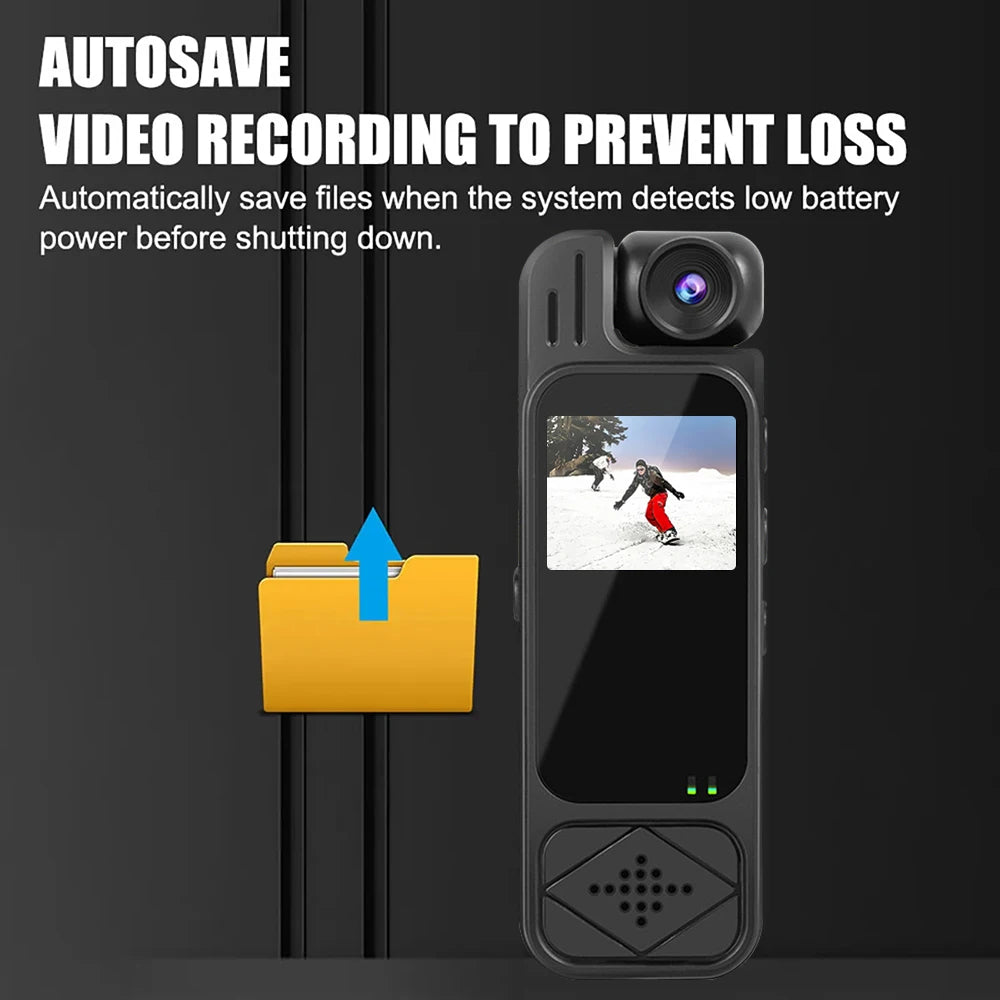 Beach Camp Full HD 1080P Mini Body Camera Body Mounted Camera Night Vision Digital Video Recorder 1.3inch Bodycam Police Camera