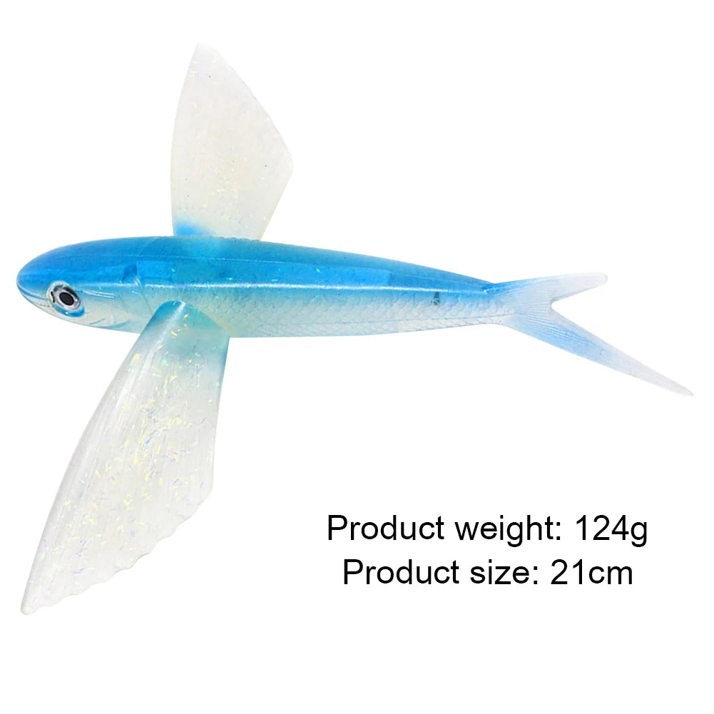 Fishing Lure Bait Sea Fishing Big Fish Flying Fish Soft Bait Tuna Lures Pink Trolling Bird Shaped Teaser for Fishing Tackle