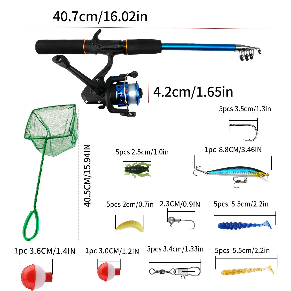 Fishing rod full routine, sub rod set, long-range sea fishing, gun handle, rod wheel, soft bait, fishing hook, line fishing gear