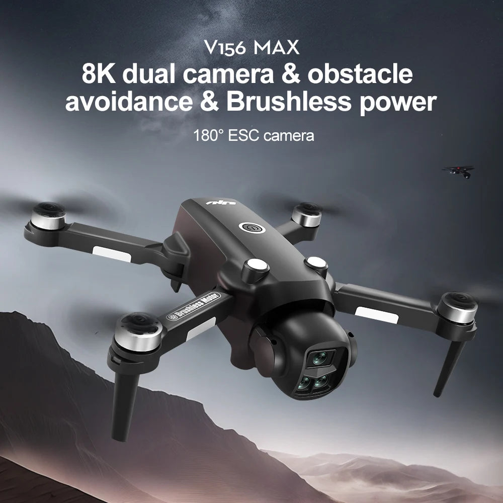 Beach Camp Drone 4K Professional HD Dual-Camera Obstacle Avoidance 5G Wi-Fi with Screen Remote Control Quadcopter Optical Flow Drone