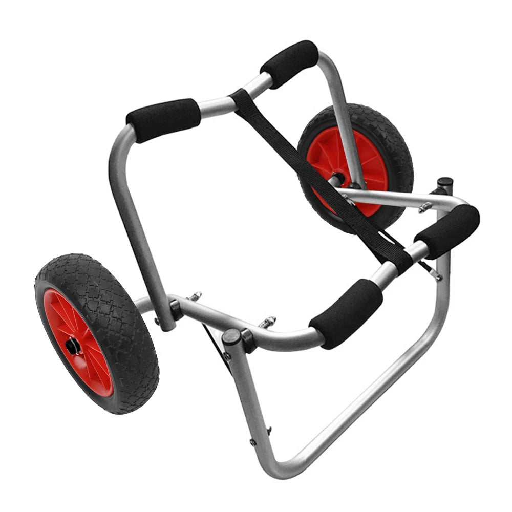 Beach Camp 175 lb. Loading Capacity Foldable Kayak Trolley Energy-saving Two-wheeled Carrier Cart for Kayak Canoe Boat