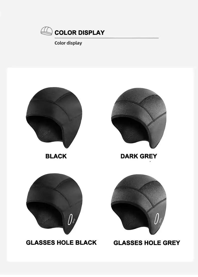 Winter outdoor cycling warm hat helmet lined with ear protection windproof fleece warm hat mountaineering and skiing cold-proof