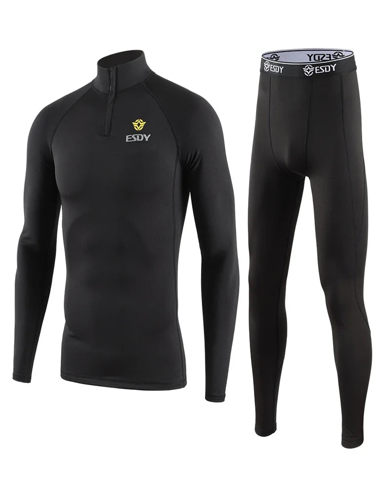 Beach Camp New Outdoor Sports Underwear Camo Training Long-Sleeved Tops + Pants Suit Fitness Camping Army Hiking Hunting Underwear Clothes