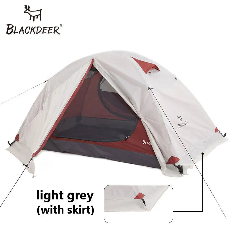 Beach Camp Blackdeer  3P Tent Backpacking Tent Outdoor Camping 4 Season Tent With Snow Skirt Double Layer Waterproof Hiking Trekking