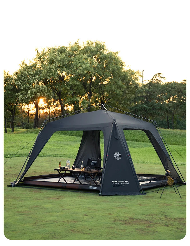 Beach Camp Camping Tent Silver Plated Canopy Extra Large Quick Setup Sunproof Camping Auto Dome Waterproof