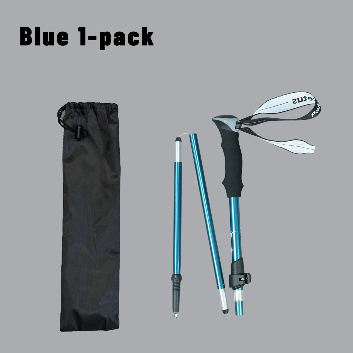 Hiking poles trekking poles hiking sticks collapsible hiking 1pc ultralight folding hiking sticks for adults, hiking gear