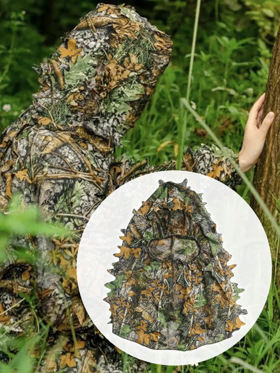 Beach Camp Outdoor Hunting Cap Cycling Fishing Bionic Camouflage Hunting Mask Outdoor Hunting Fishing Headgear Camou Hat
