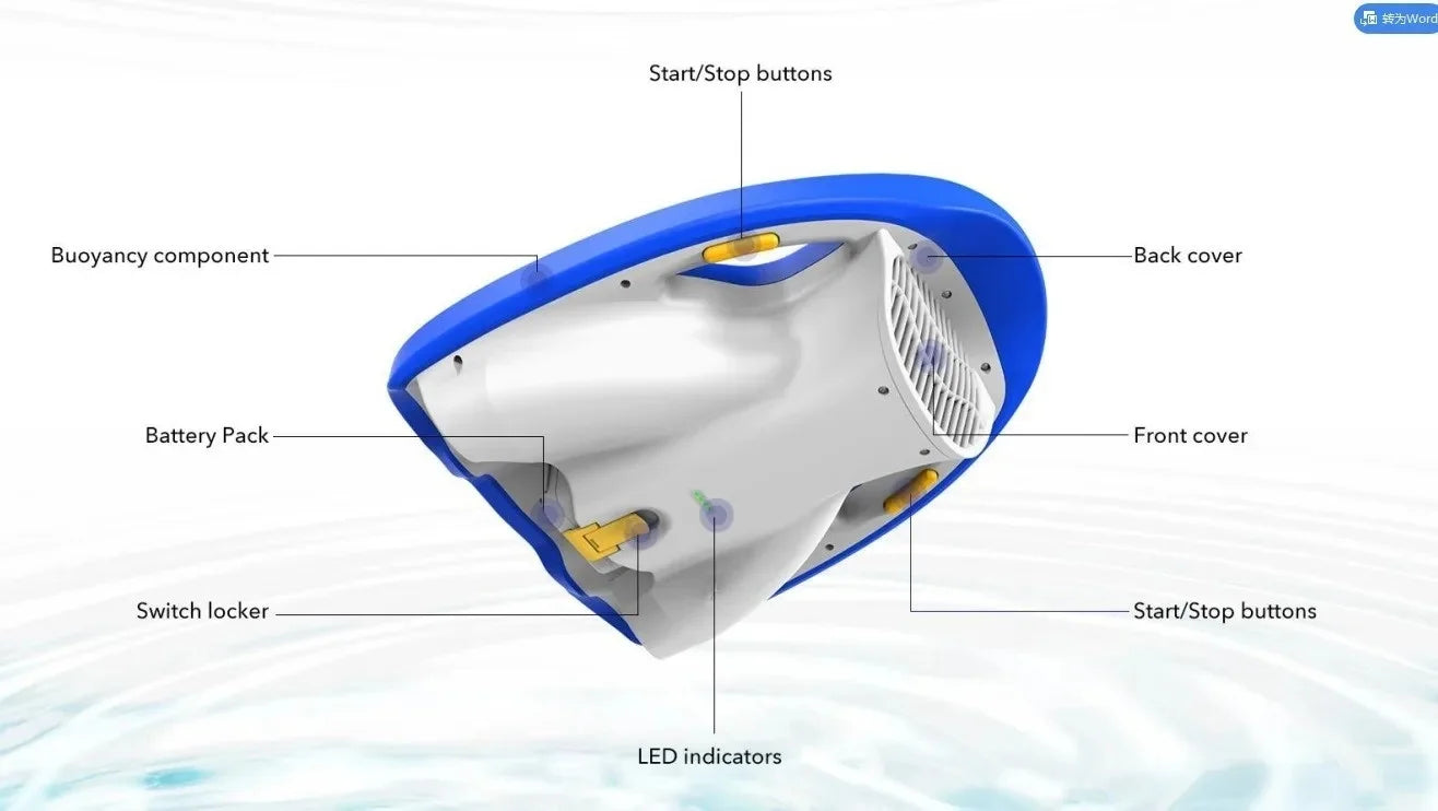 Beach Camp Portable Electric Kickboard Surfboard Swimming Sea Scooter Floating Jet Board Electric Surfboard Underwater Scooter for Kids