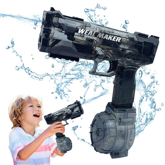 Beach Camp Electric Water Gun 2025 New Pool Beach Toys for Kids Electric Water Pistol Toy Automatic Squirt Water Gun Transparent Continuous Blaster Gifts
