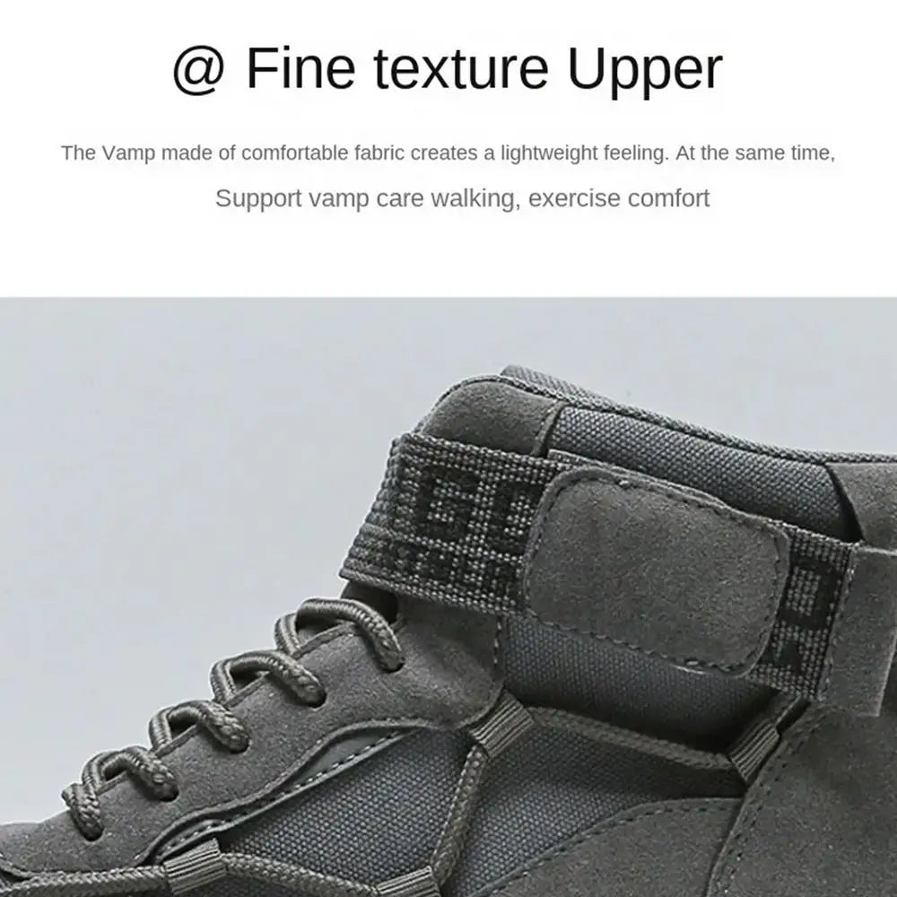 Men's High Top Hiking Boots Non-Slip Outdoor Trekking Tactical Military Boots Ankle Protctor Camping Climbing Biking Work Shoes