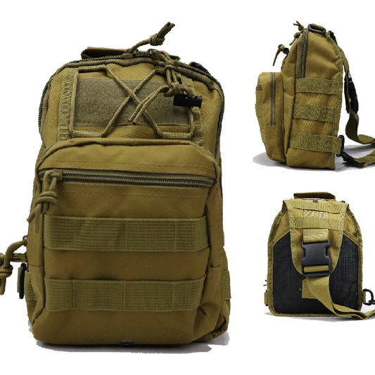 Men's outdoor crossbody bag, hiking camping equipment, hiking sports travel backpack, shoulder bag