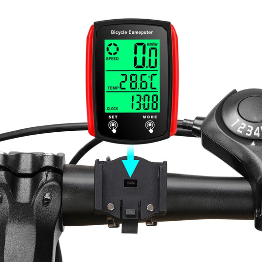 Beach Camp Bicycle Computer LCD Digital Wired Cycling Computer Speedometer Bike Speed Odometer With Backlight bike Accessories