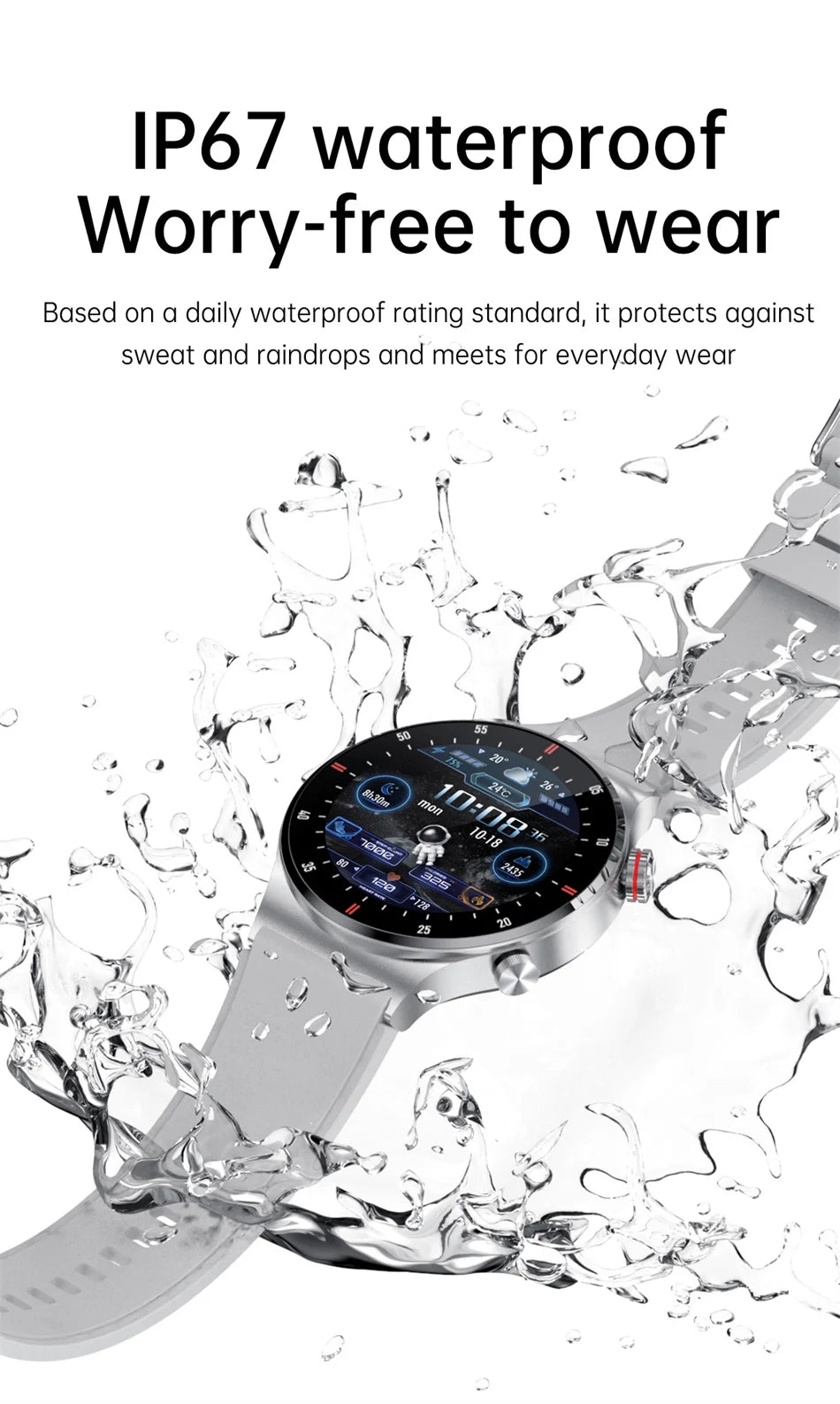 Beach Camp 2025 NFC Bluetooth Call Smart Watch Men Full Screen GPS Sports Bracelet Waterproof ECG Health Monitor SmartWatch for IOS Android