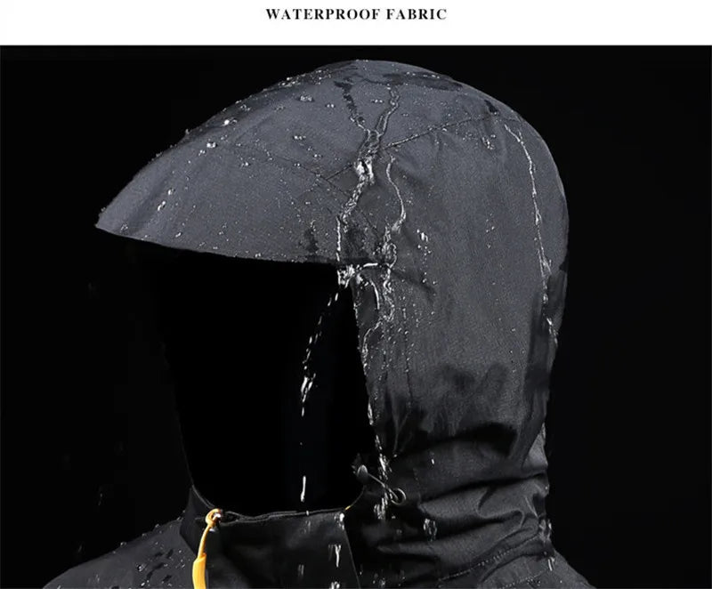 Beach Camp Sportwear Ski Camping Jacket Windbreak Waterproof Outdoor Coat Men Climbing Hiking Coats Winter 3 in 1 Fleece Lining Warm Jacket