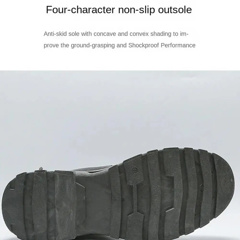 Men's High Top Hiking Boots Non-Slip Outdoor Trekking Tactical Military Boots Ankle Protctor Camping Climbing Biking Work Shoes