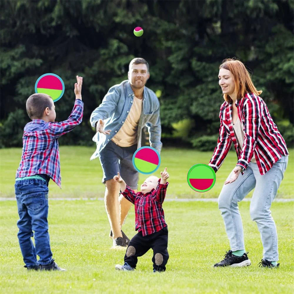 Outdoor Sport Toys Plastic Beach Racket Catch Paddle Outside Game Toss and Catch Velcro-s Ball Perfect Beach Playground Sets