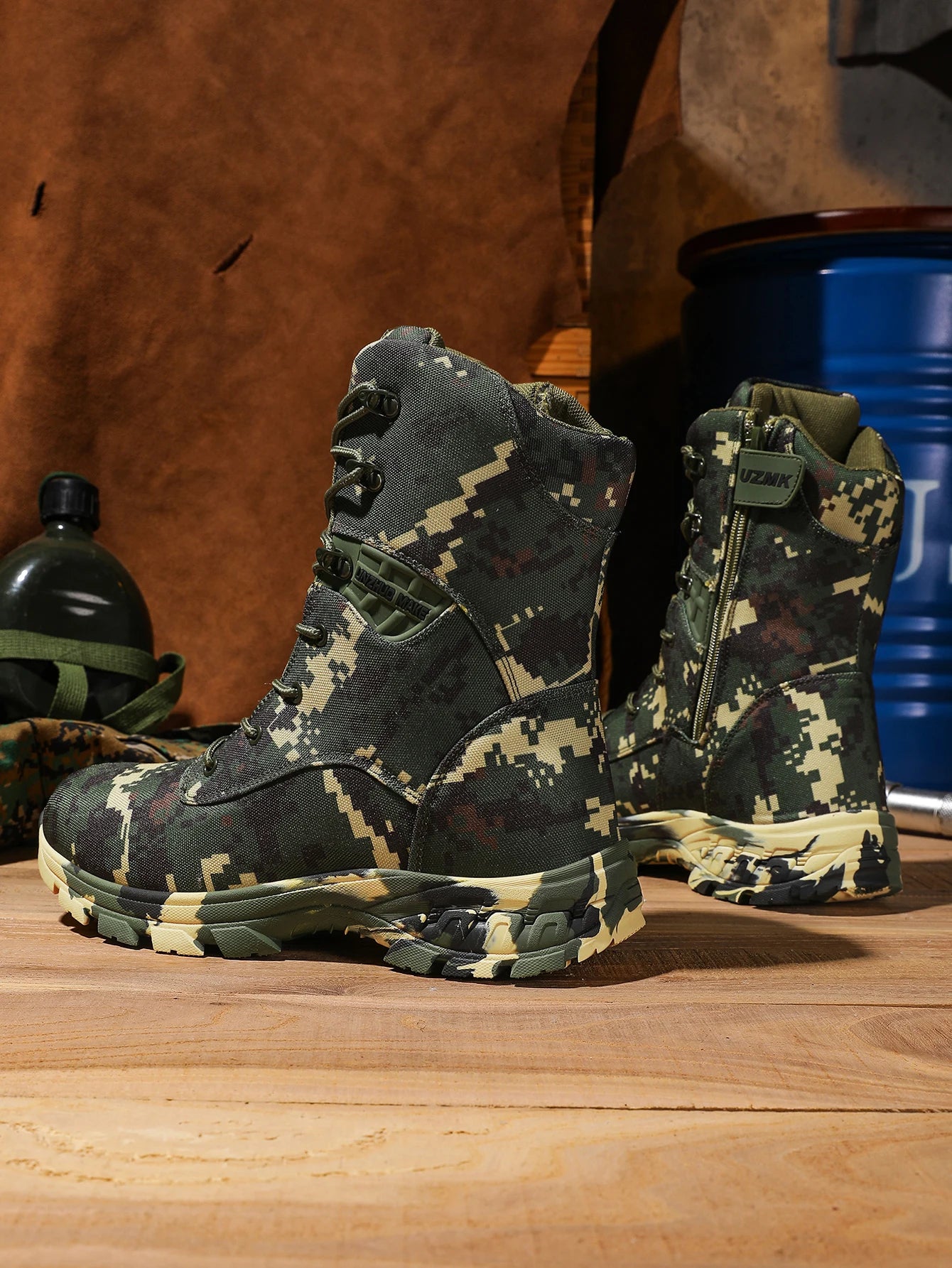 Men's Camouflage Tactical Boots Mountaineering Hiking Desert Waterproof Work Safety Shoes Ankle Boots Men's Outdoor Boots