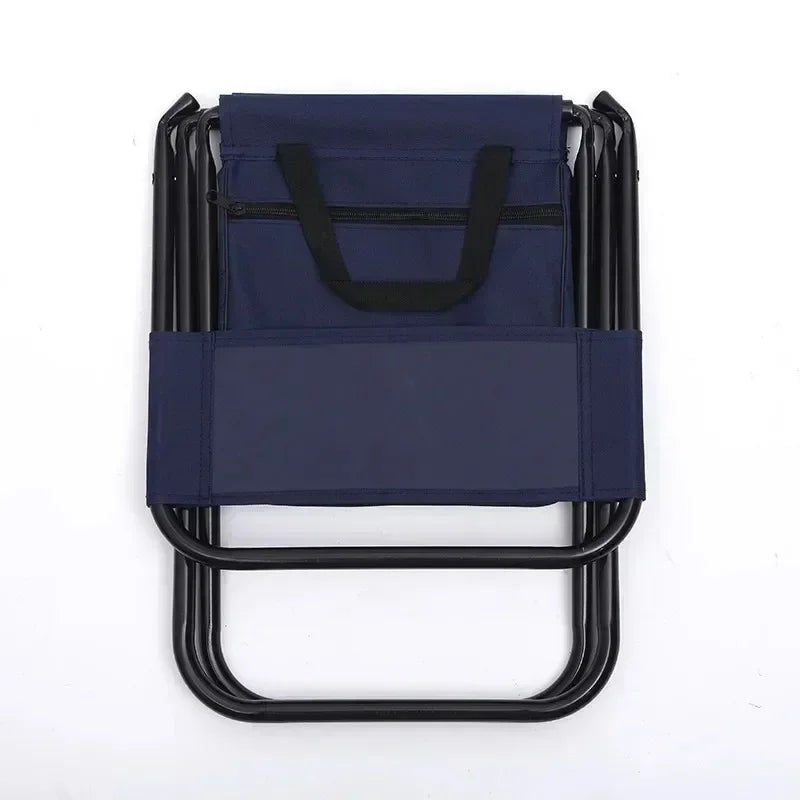 Portable Folding Camping Chair with Storage Box Outdoor Camping Chairs Beach Chairs Travel Leisure Picnic Seat with Storage