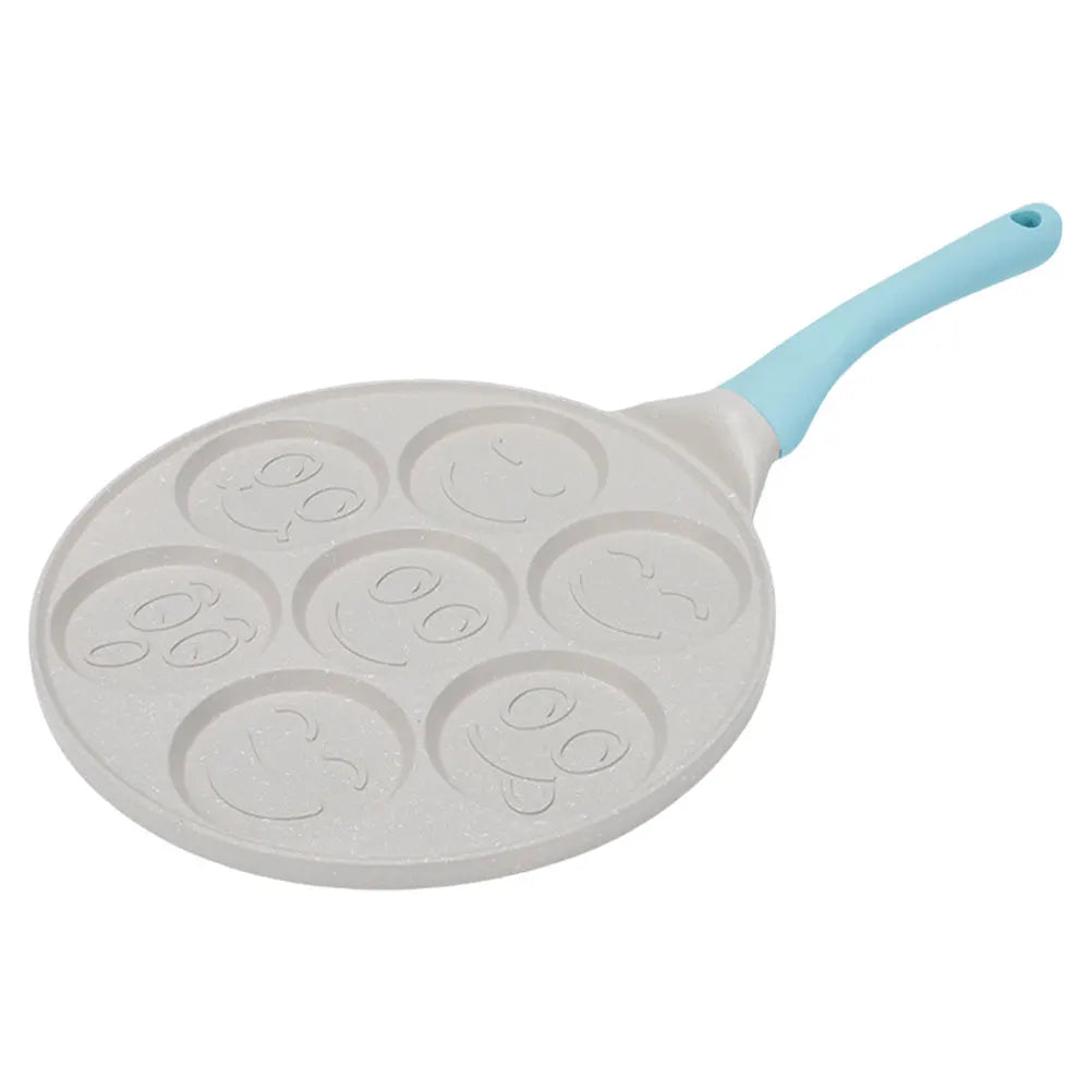 Beach Camp 7-3 Hole Non-Stick Kitchen Cooking Ham Pan Breakfast Maker Cookware Cast Iron Egg Pie Frying Pot Takoyaki Pan for Gas Stove