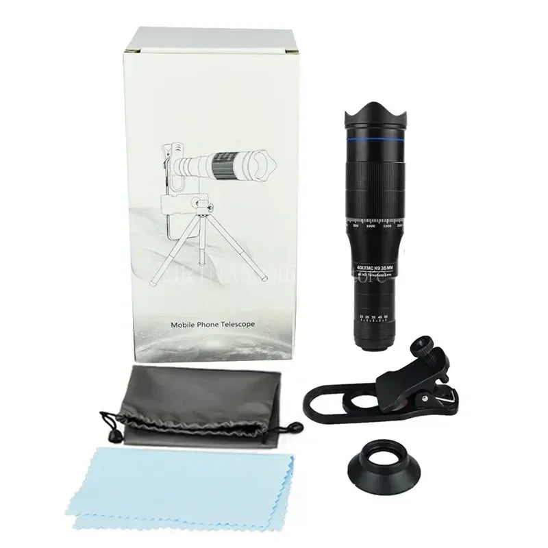 Beach Camp Professional Telescope Monocular HD 40X Zoom Phone Lens Camera Telephoto With Tripod Metal Telescope For Tourism Camping