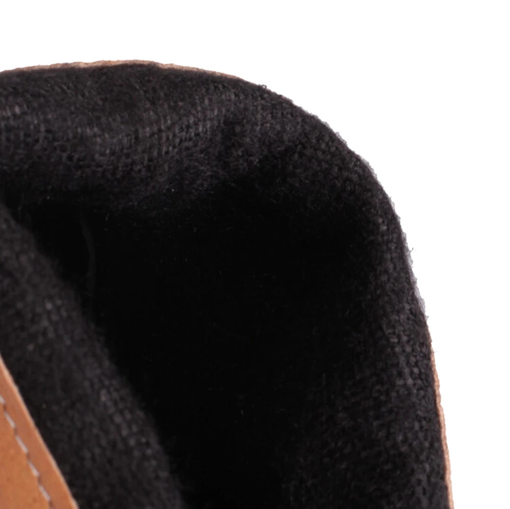 Botas De Mujer Western Cowboy Boots Retro Black Mid Calf Boots for Women Thick High Heels Goth Shoes  Big Size 34-48 777-11