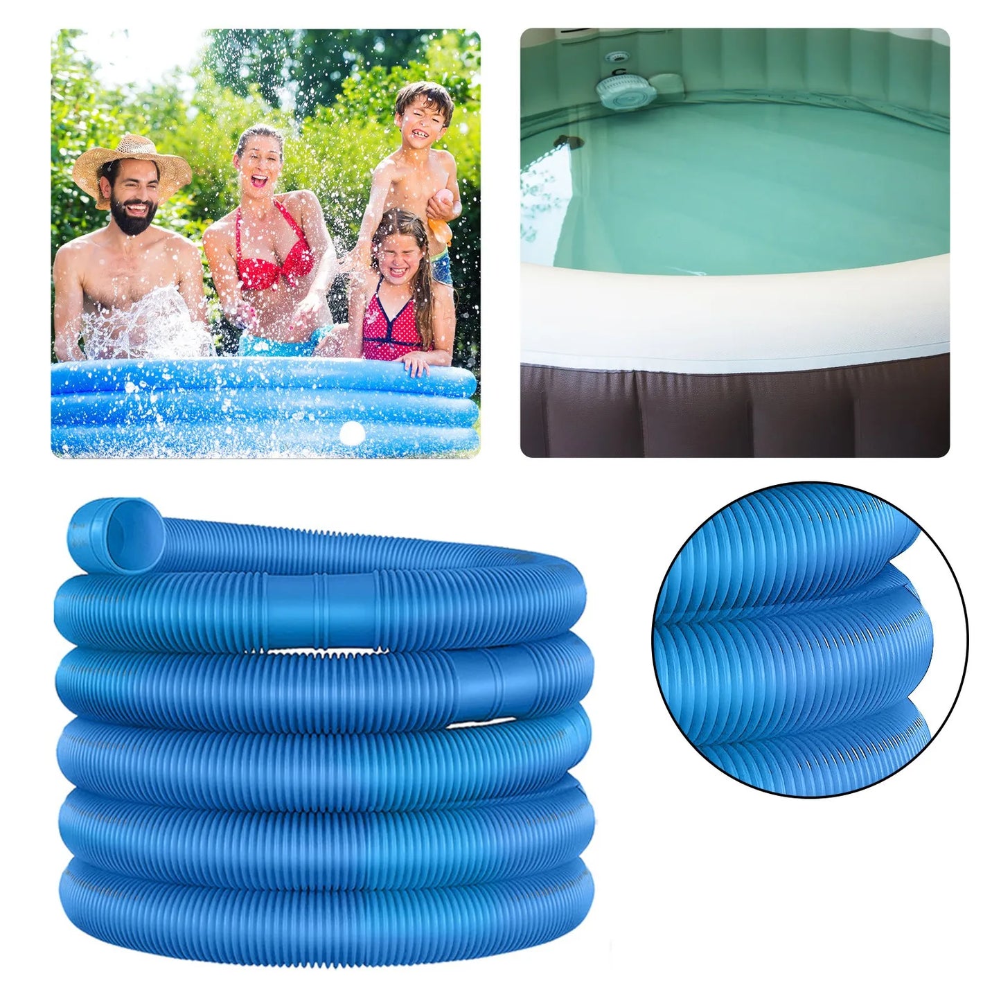 Beach Camp Pool Hose 6. / 32mm Solar Hose for Swimming Pooh Camp and Swimming Pool
