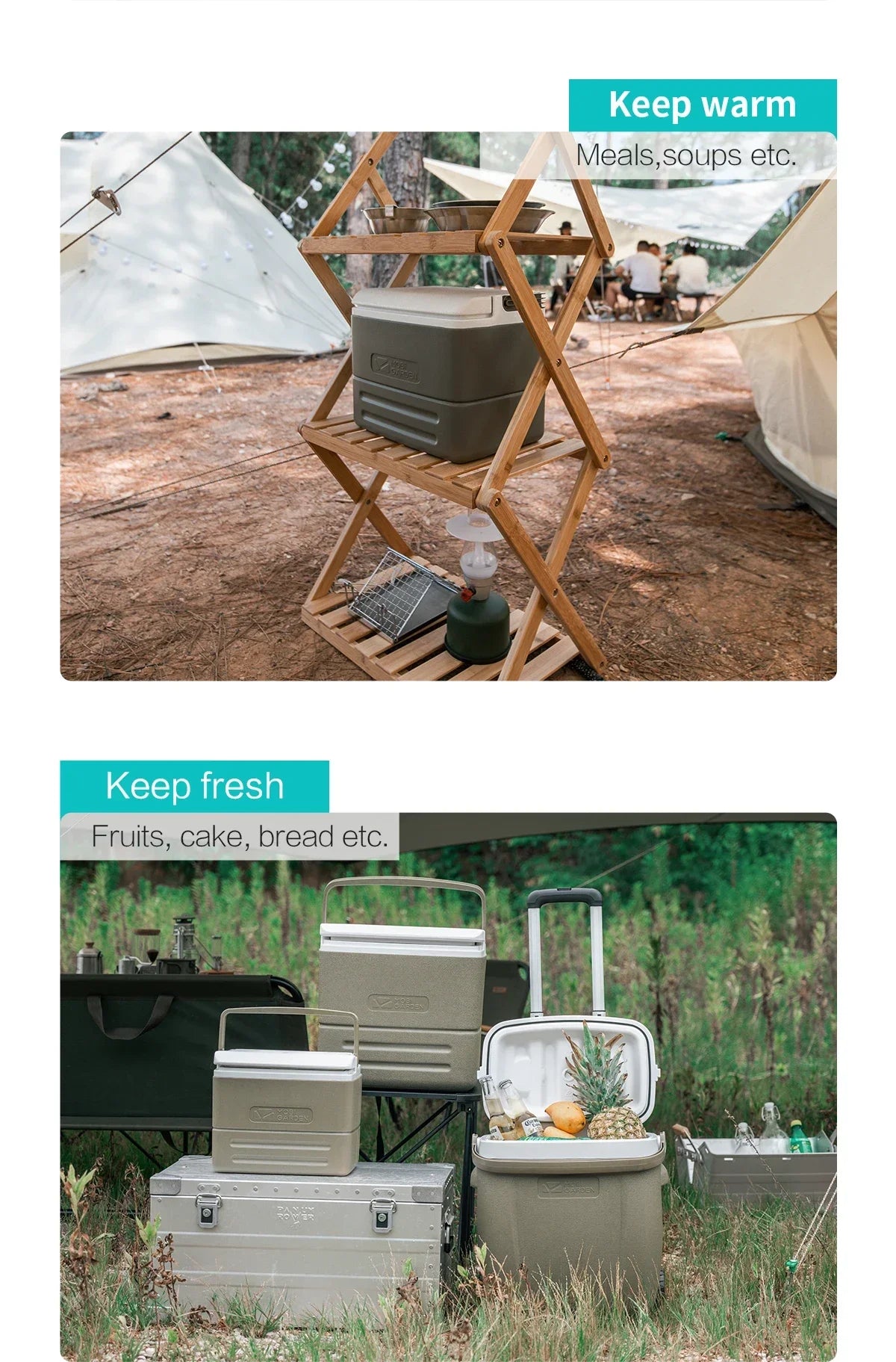 Beach Camp Camping Refrigerator Ice Box Food and Beverage Portable Outdoor Picnic Fresh Refrigerator Picnic Portable Family