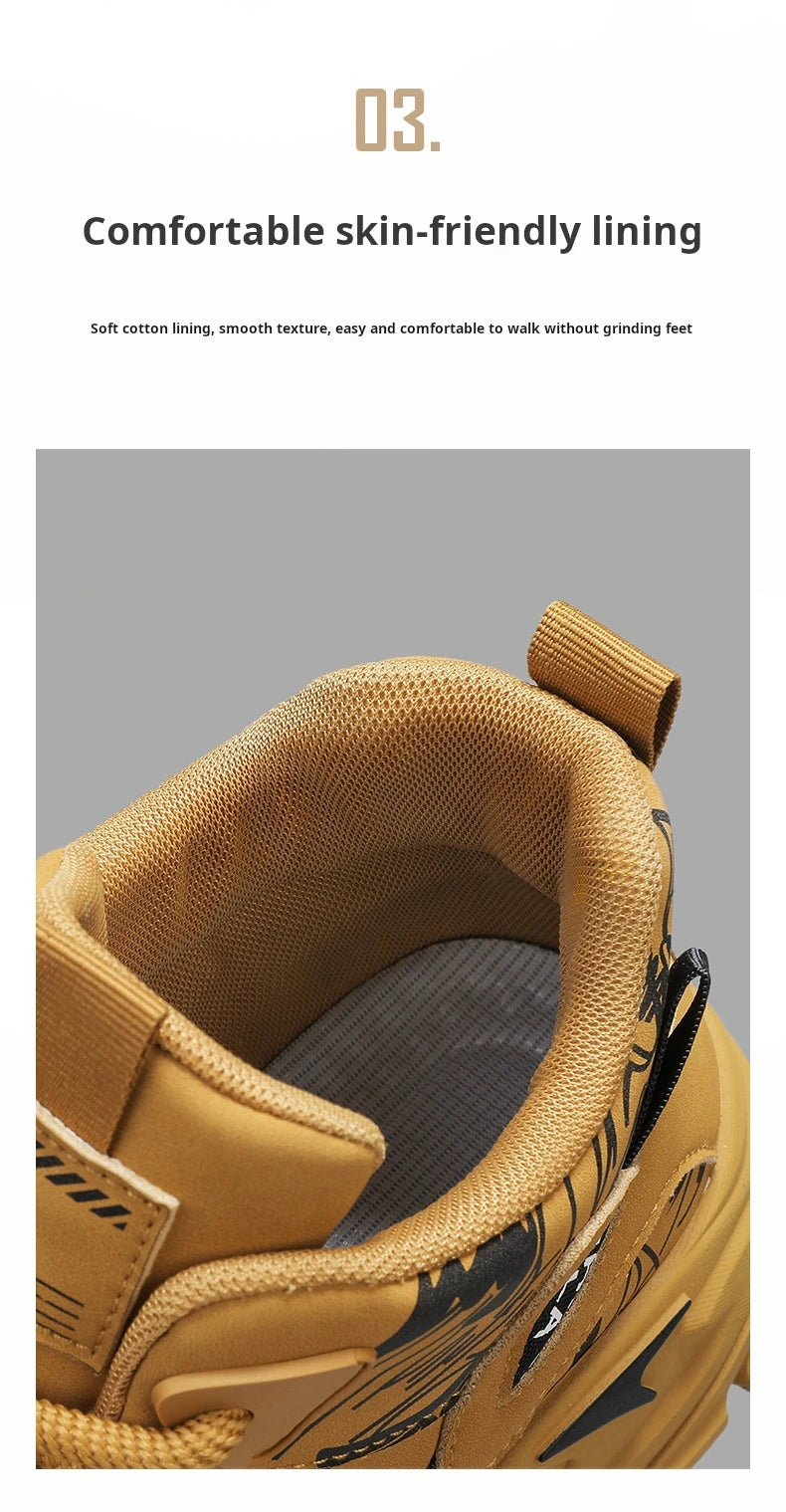 New Outdoor Boots Men's High Top British Style Cargo Short Boot Help Men's Outdoor Leisure Mountaineering Boots