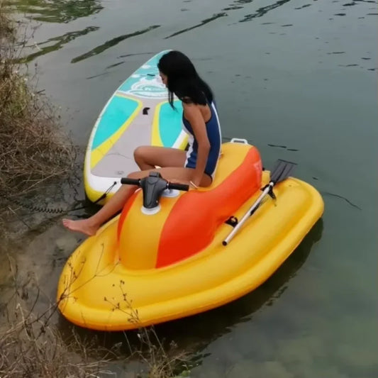 Beach Camp Electric Motorized Jet Ski Boat Water Floating Motor Boat With Electric Propeller Motor Inflatable