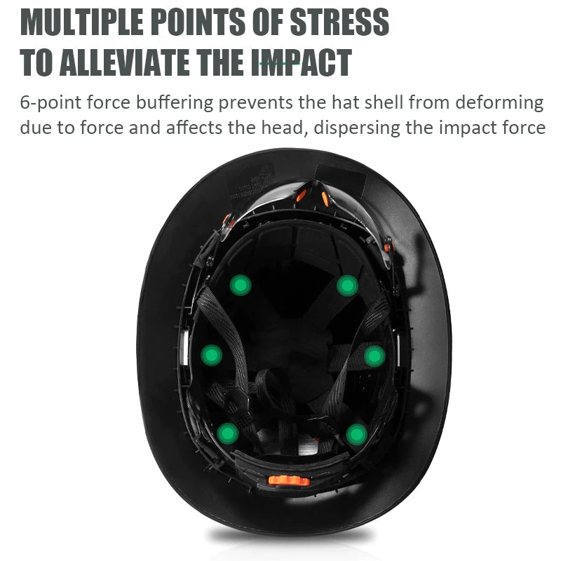 Beach Camp Cycling Helmet Construction Safety Helmet Breathable Worker Engineer Hard Hat High-altitude Operation Security Head Protection