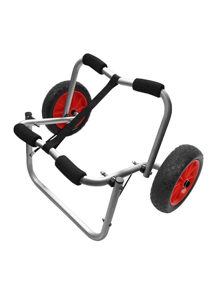 Beach Camp 175 lb. Loading Capacity Foldable Kayak Trolley Energy-saving Two-wheeled Carrier Cart for Kayak Canoe Boat